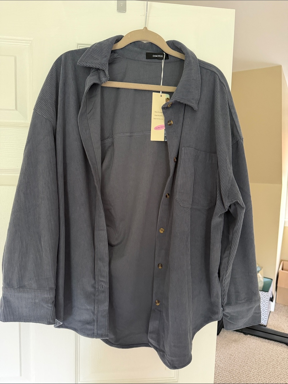 DONNYBROOK Slate Gray Corduroy Jacket Shirt